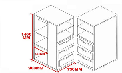 Flair Furnishings Cosmic White Wardrobe unit