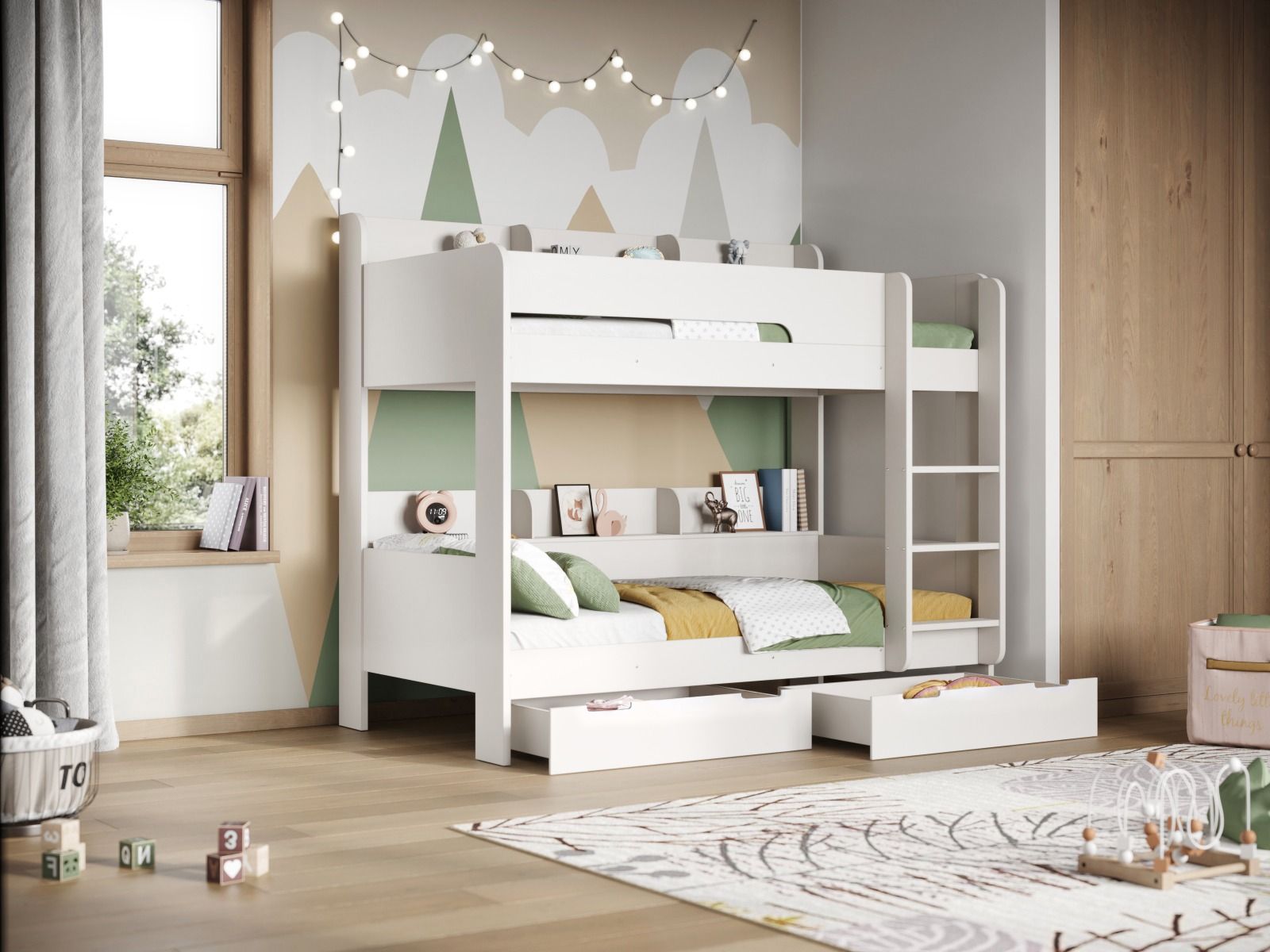 Flair Eddie White Storage Bunk Bed