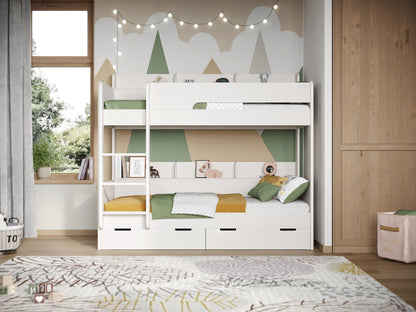 Flair Eddie White Storage Bunk Bed
