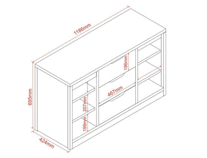 Flair Furnishings Charlie Grey Drawer Unit