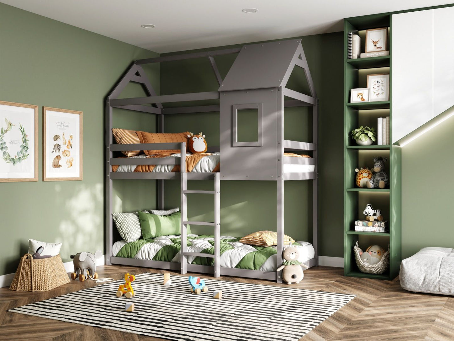 Flair Furnishings Hideaway Grey Bunk Bed