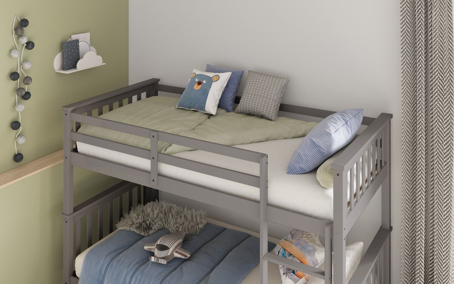 Flair Furnishings Koop Grey Detachable Bunk Bed