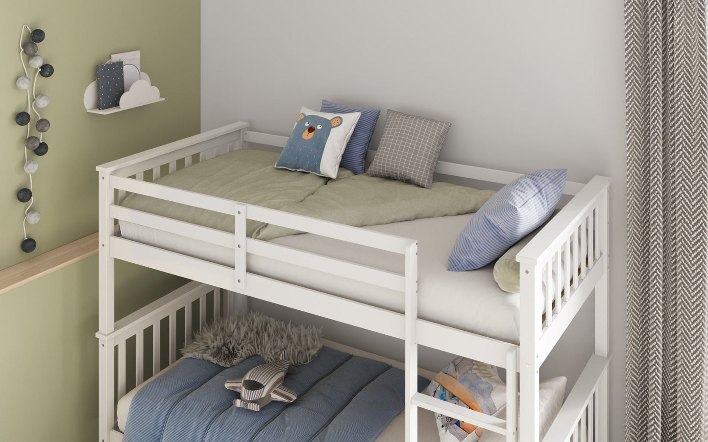 Flair Furnishings Koop White Detachable Bunk Bed