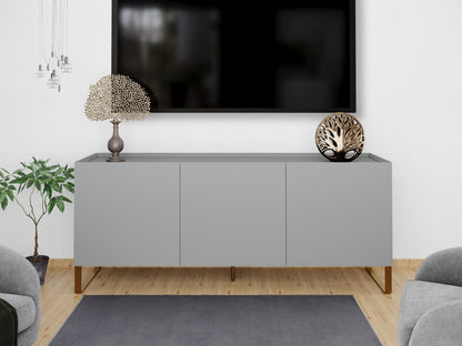 Flair Furnishings Lenny Grey Painted Sideboard with Brass Accents