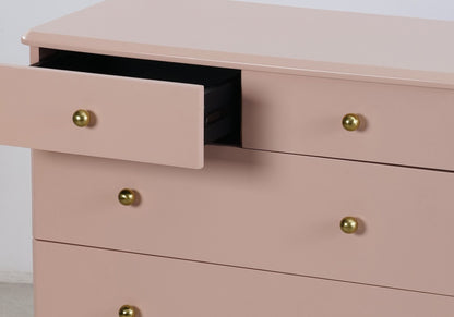 Flair Furnishings Maddie Pink & Brass Chest Of Drawers