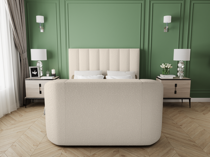 Flair Furnishings Megane 4ft6 Double Boucle Side Lift Tv Ottoman