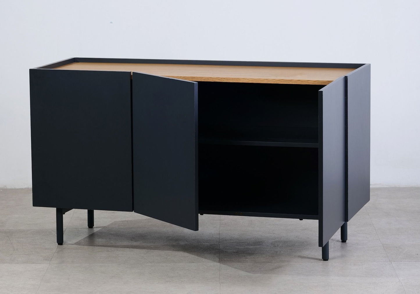 Flair Furnishings Mino Dark Grey & Oak Tv Stand & Sideboard