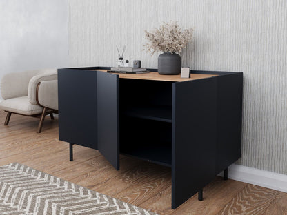 Flair Furnishings Mino Dark Grey & Oak Tv Stand & Sideboard