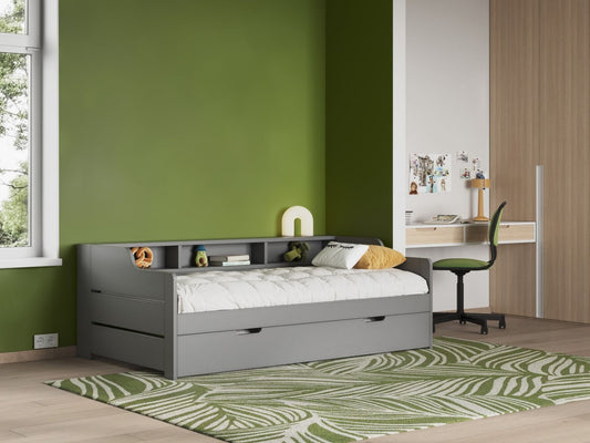 Flair Noomi Enzo Grey Day Bed with Trundle