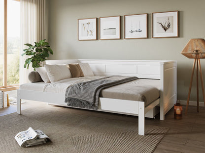 Noomi Erika White Solid Wood Guest Bed