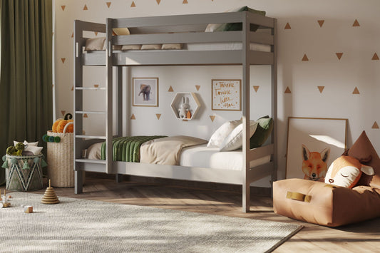 Flair Noomi Nora Grey Solid Wood Shorty Bunk Bed