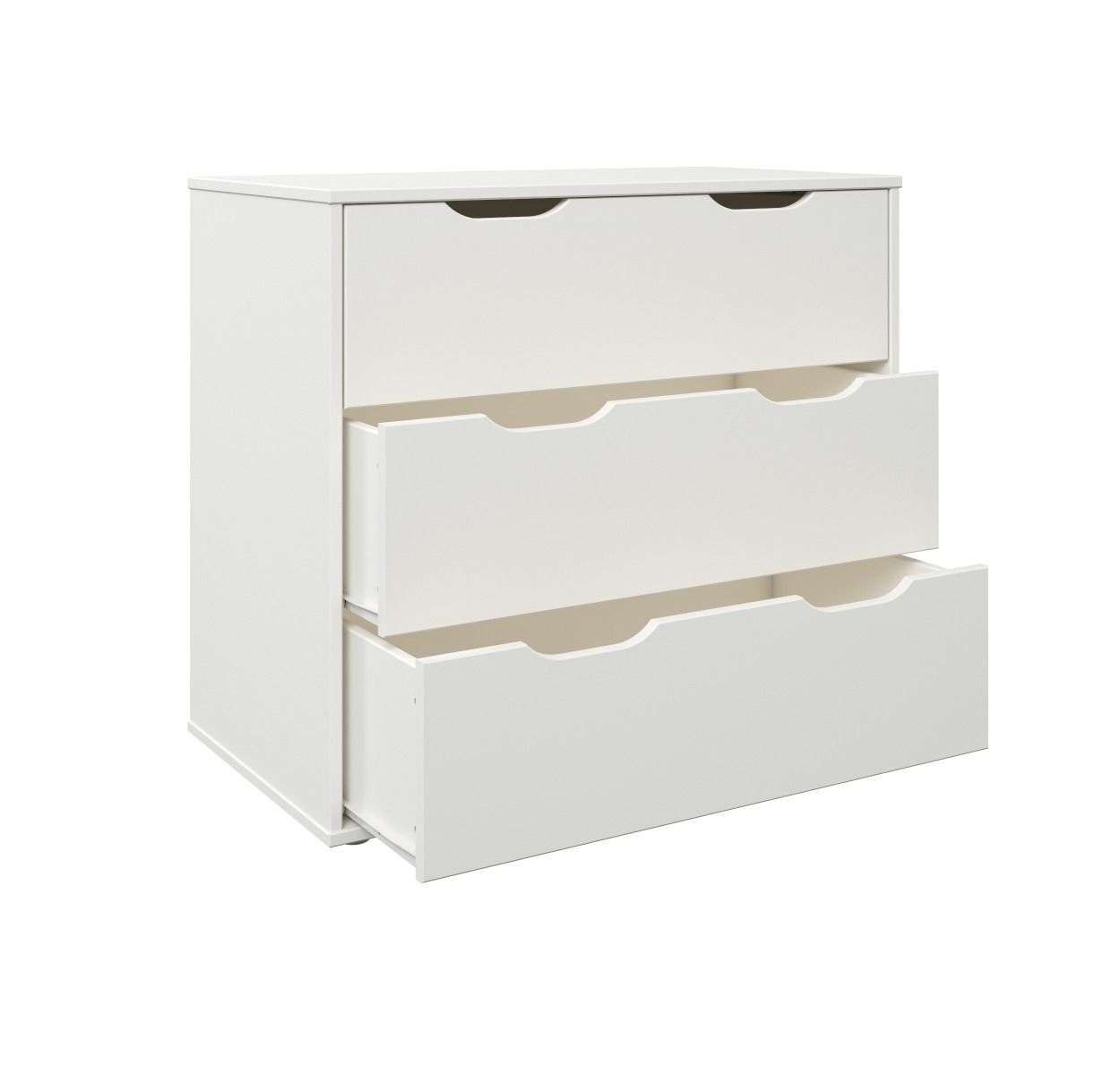 Noomi Nora White Midi Chest Of 3 Drawers