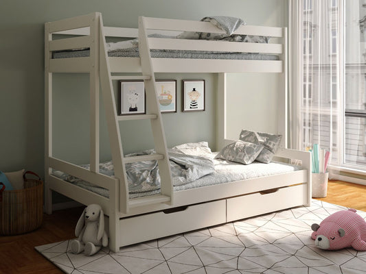 Noomi Nora White Solid Wood Triple Bunk Bed