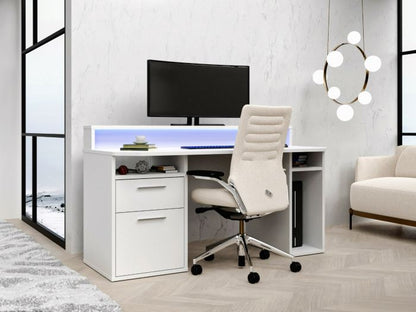 Flair Power Z White Computer Gaming Desk