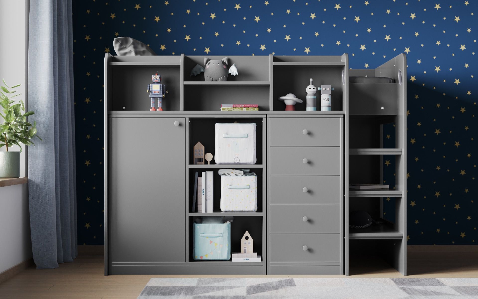 Flair Wizard Grey Junior High Sleeper Storage Station