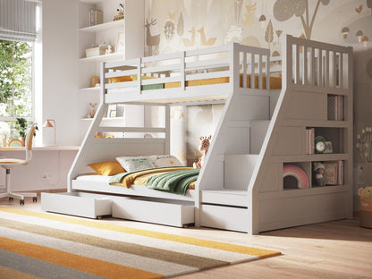 Flair Furnishings Lunar White Wooden Triple Bunk Bed