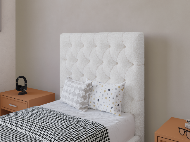 Flair Milan 3ft Single Cream Boucle Ottoman Bed Frame