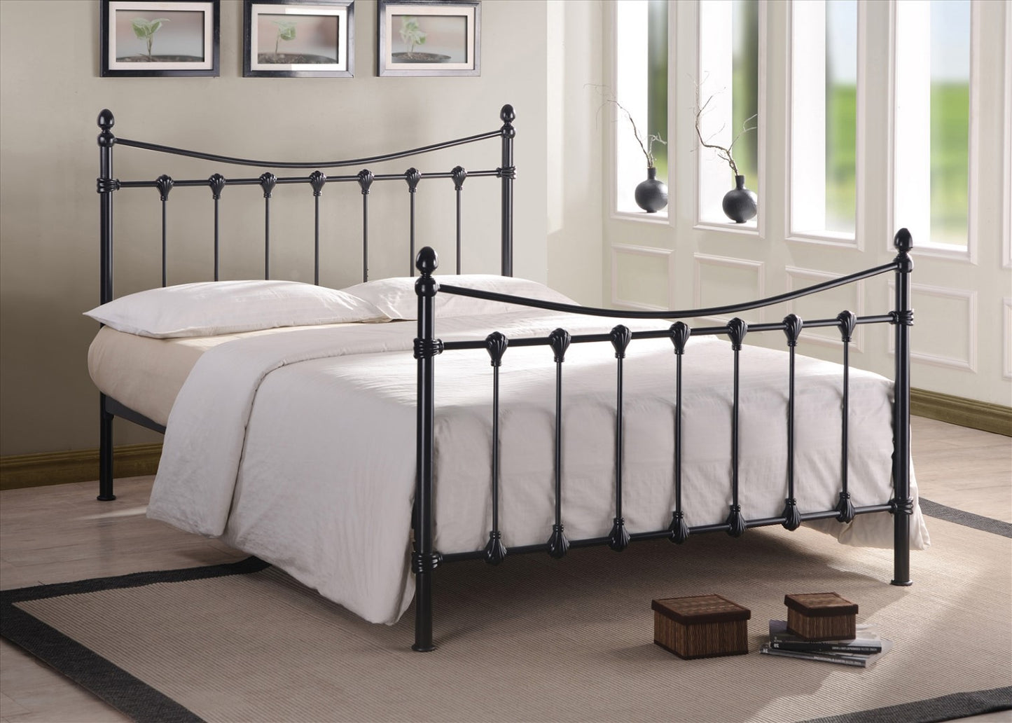 Time Living Florida 3ft Single Ivory Metal Bed Frame