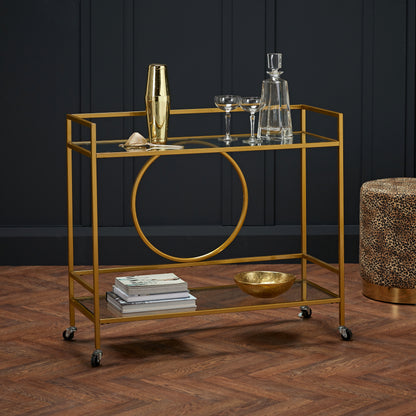 LPD Gatsby Gold Metal Drinks Trolley