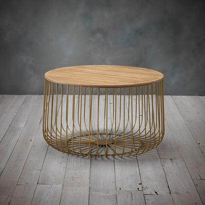 LPD Enzo Oak Large Cage Table