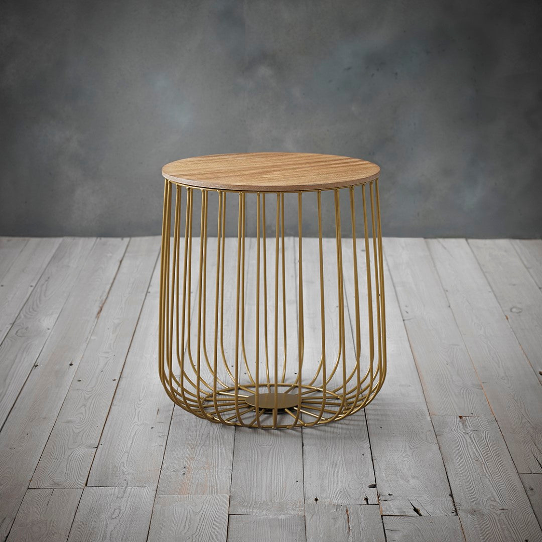 LPD Enzo Oak Small Cage Table