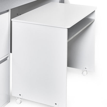 Gaia 90cm Single Midsleeper - White and Silver