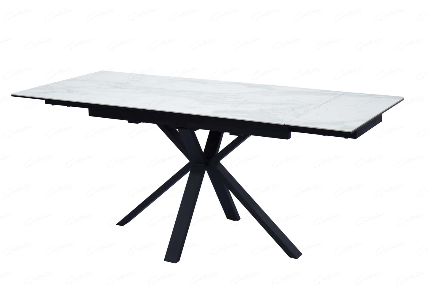 Giatalia Amari Small White Ceramic 120cm-180cm Extending Dining Table