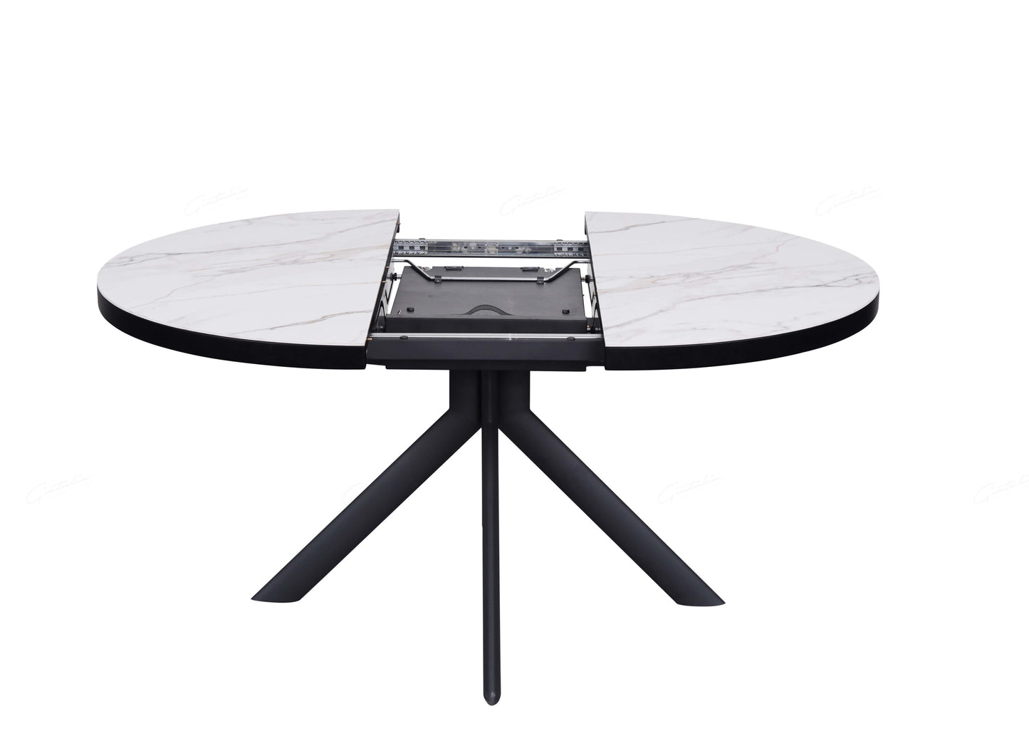 Danello Extending White & Sunset Ceramic Dining Table 120 - 160 cm