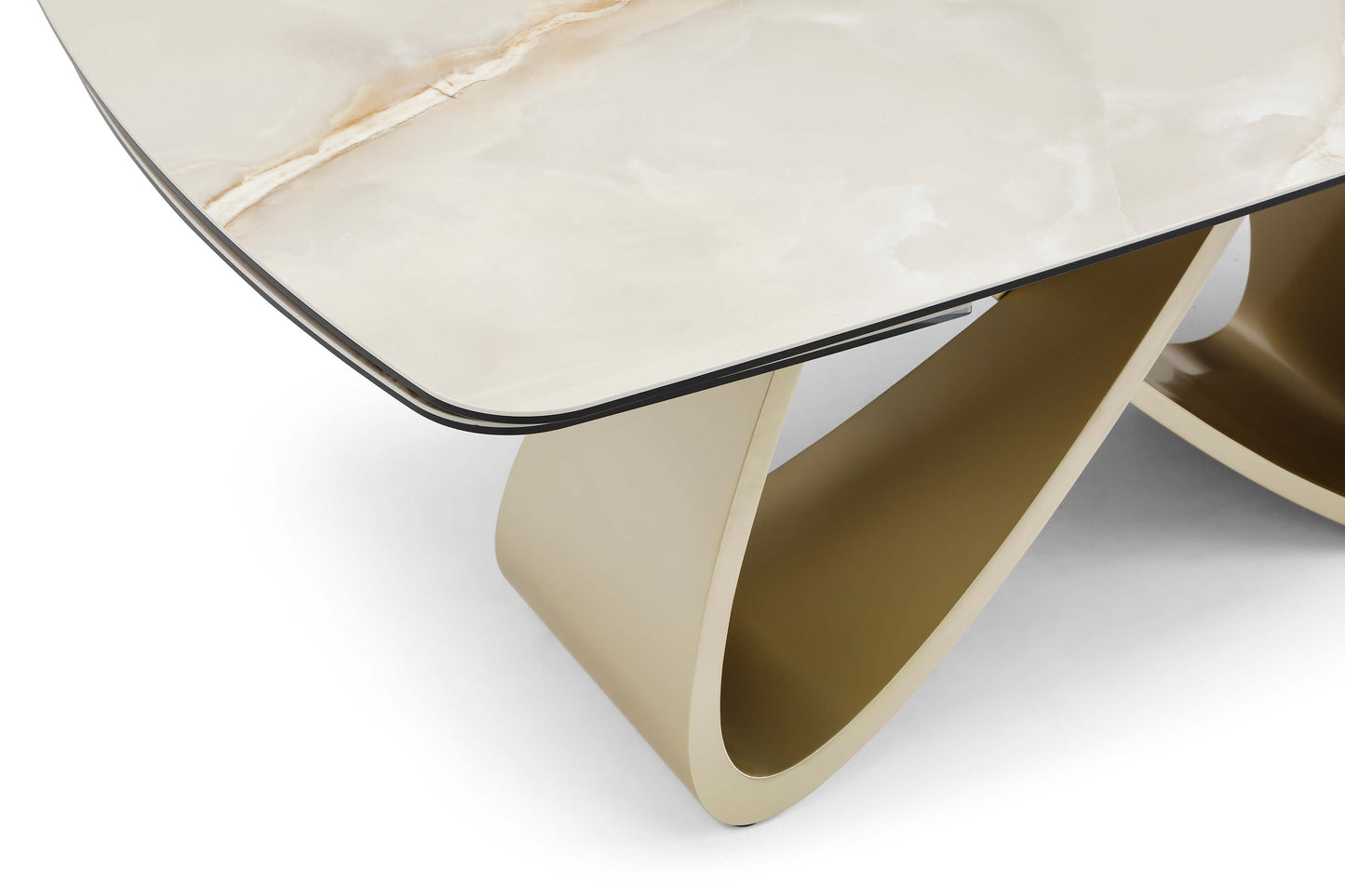 Ludovica 6 - 10 Seater Grey Sunset Vein Cloud Ceramic Marble Extending Dining Table