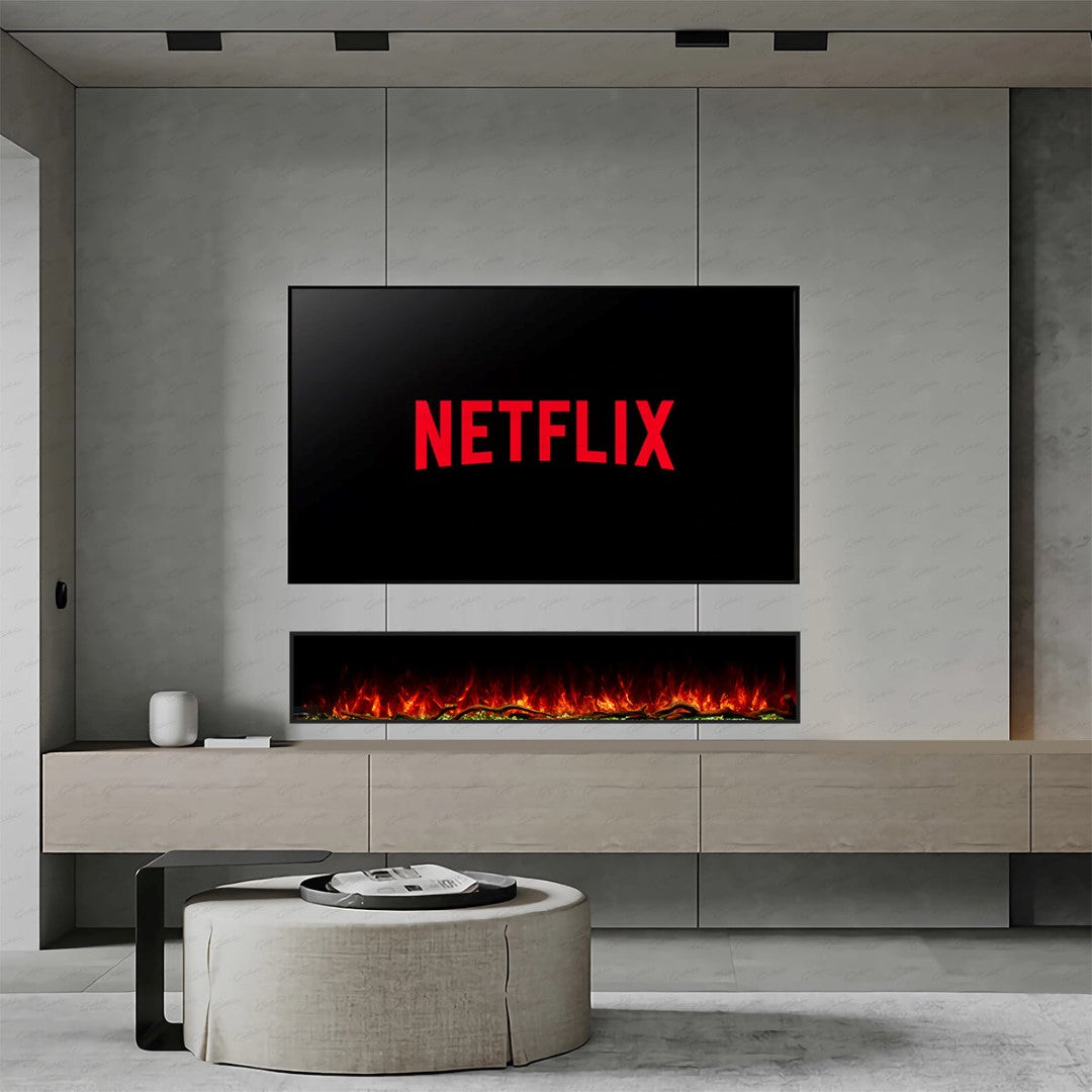 Giatalia Black Clarendon Borderless Glass Fire