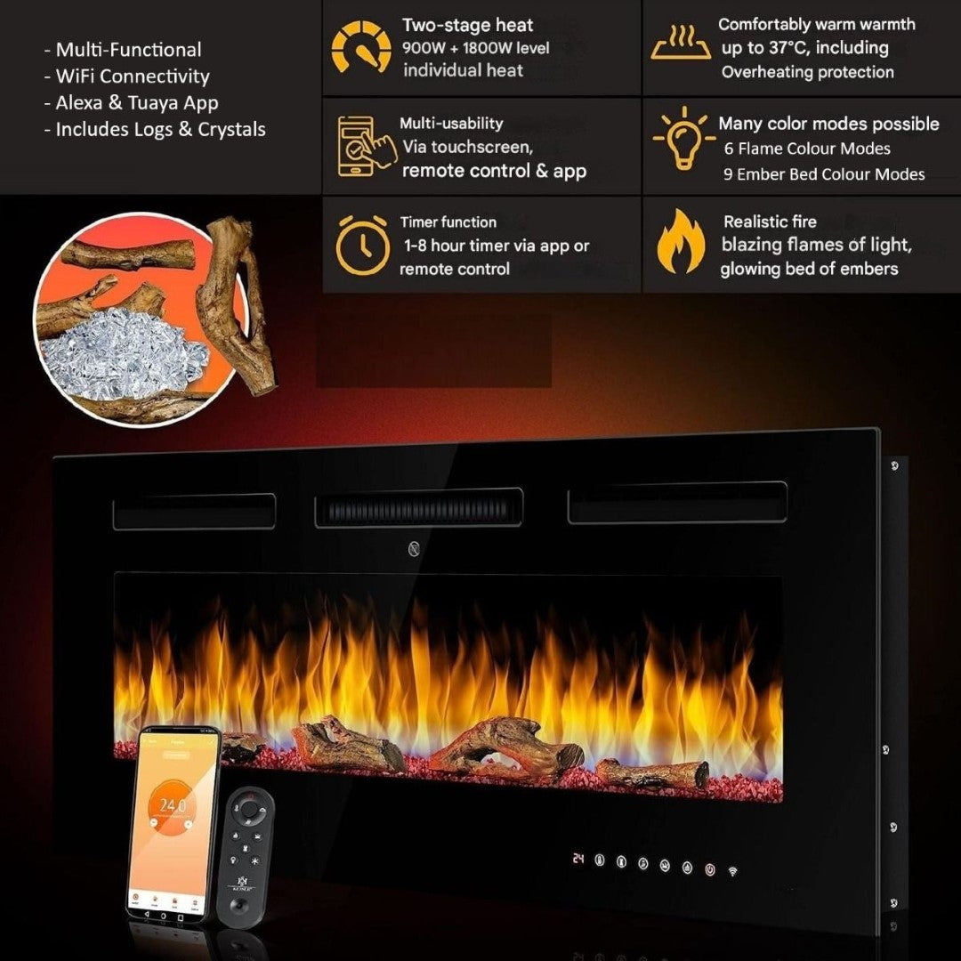 Giatalia Black Luminis Insert Fire (WiFi)