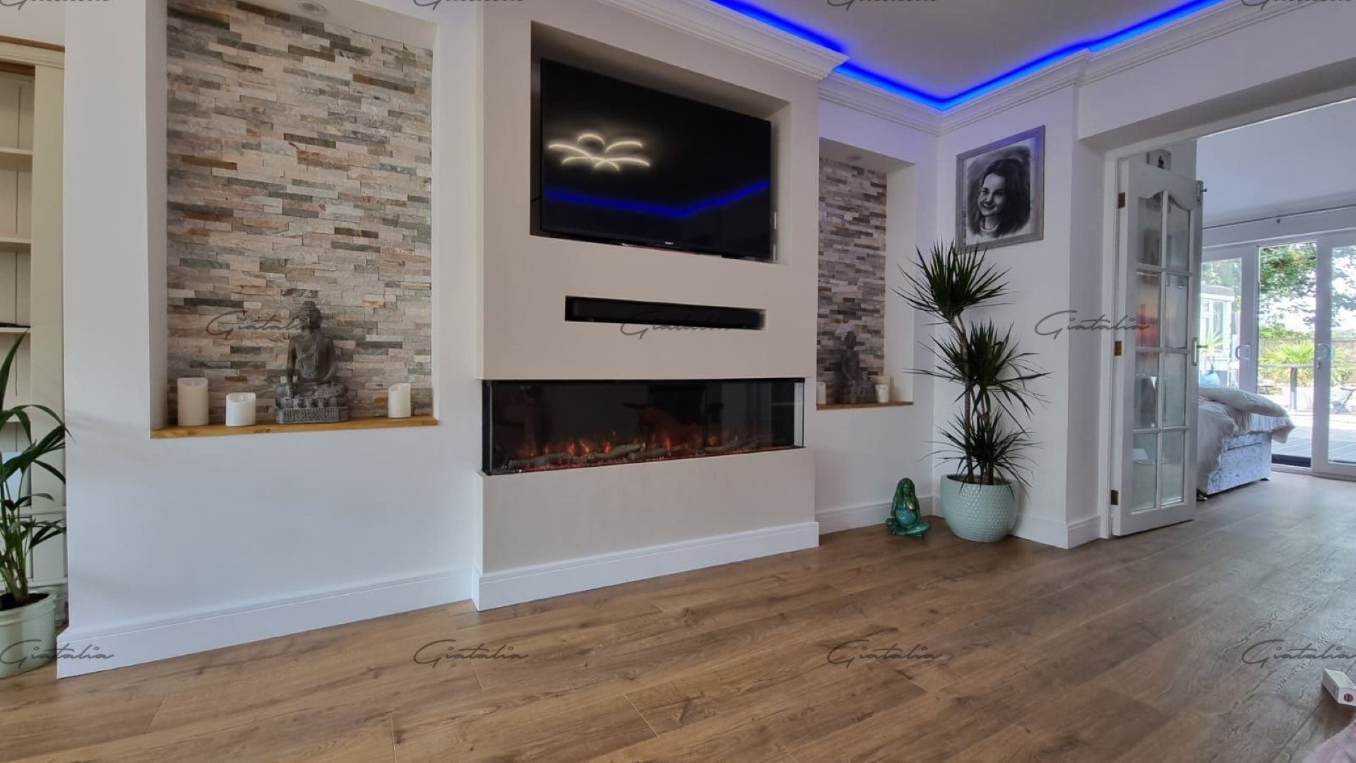 Giatalia Black Luvelle 3D Panoramic Fire (WiFi)