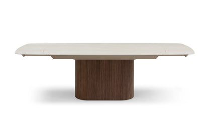 Ginevra Ext Dining Table White Walnut Free & Fast UK Delivery