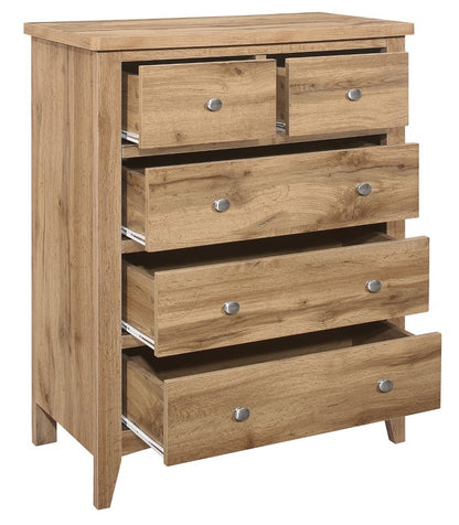 Birlea Hampstead Oak 3 + 2 Drawer Chest