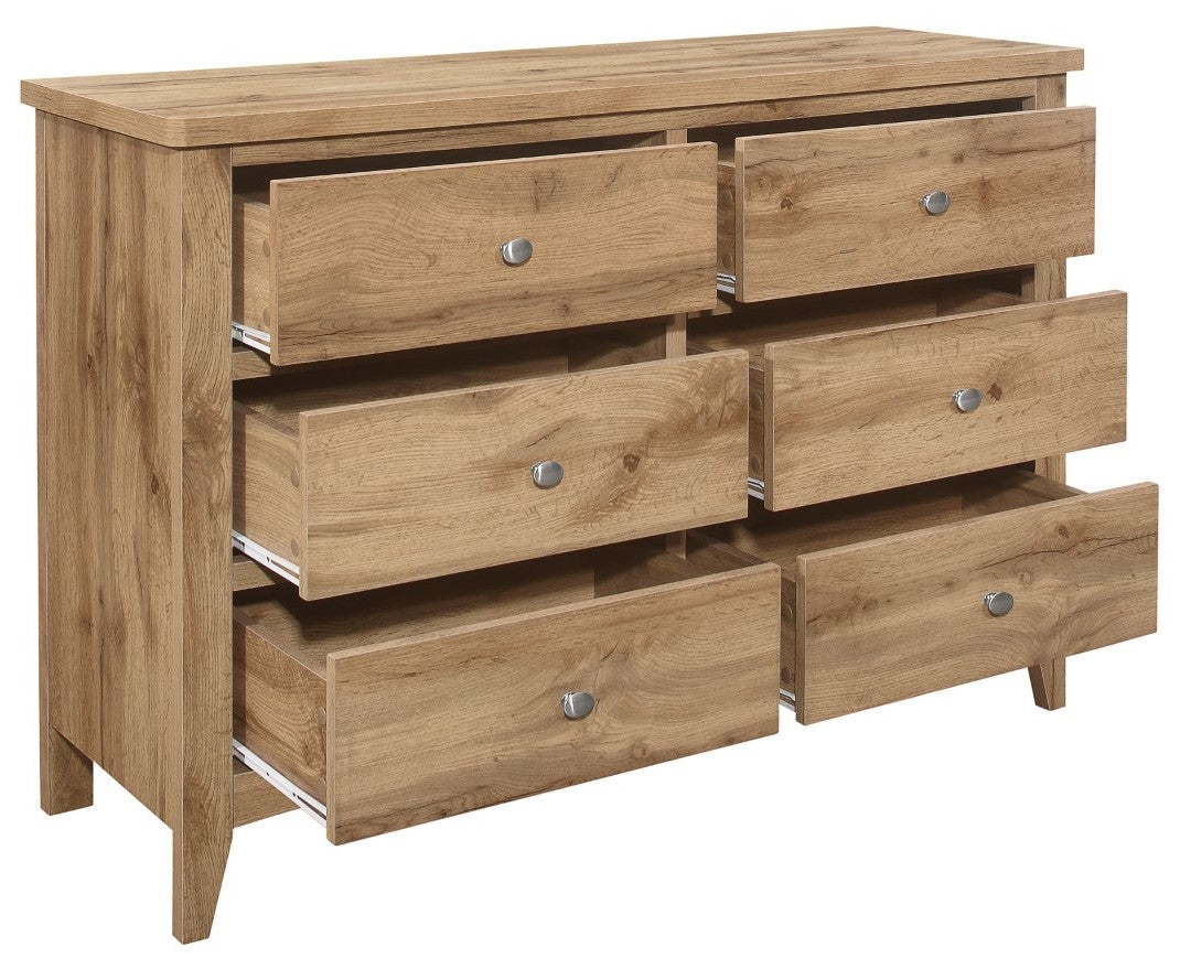 Birlea Hampstead Oak 6 Drawer Chest