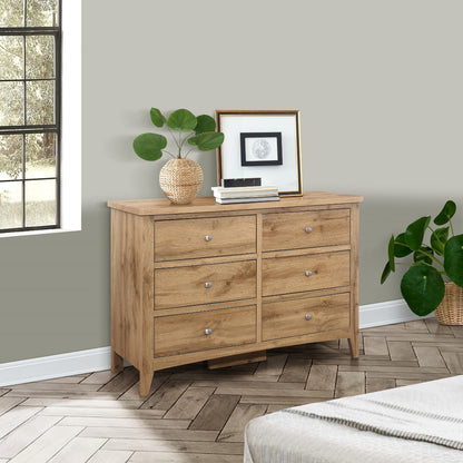 Birlea Hampstead Oak 6 Drawer Chest