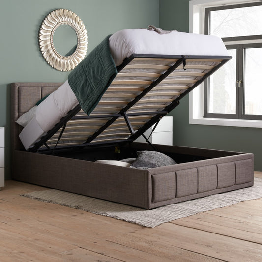 Birlea Hannover 5ft Kingsize Grey Fabric Ottoman Bed Frame