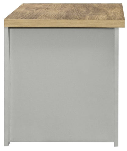 Birlea Highgate Grey And Oak 1 Drawer Lamp Table