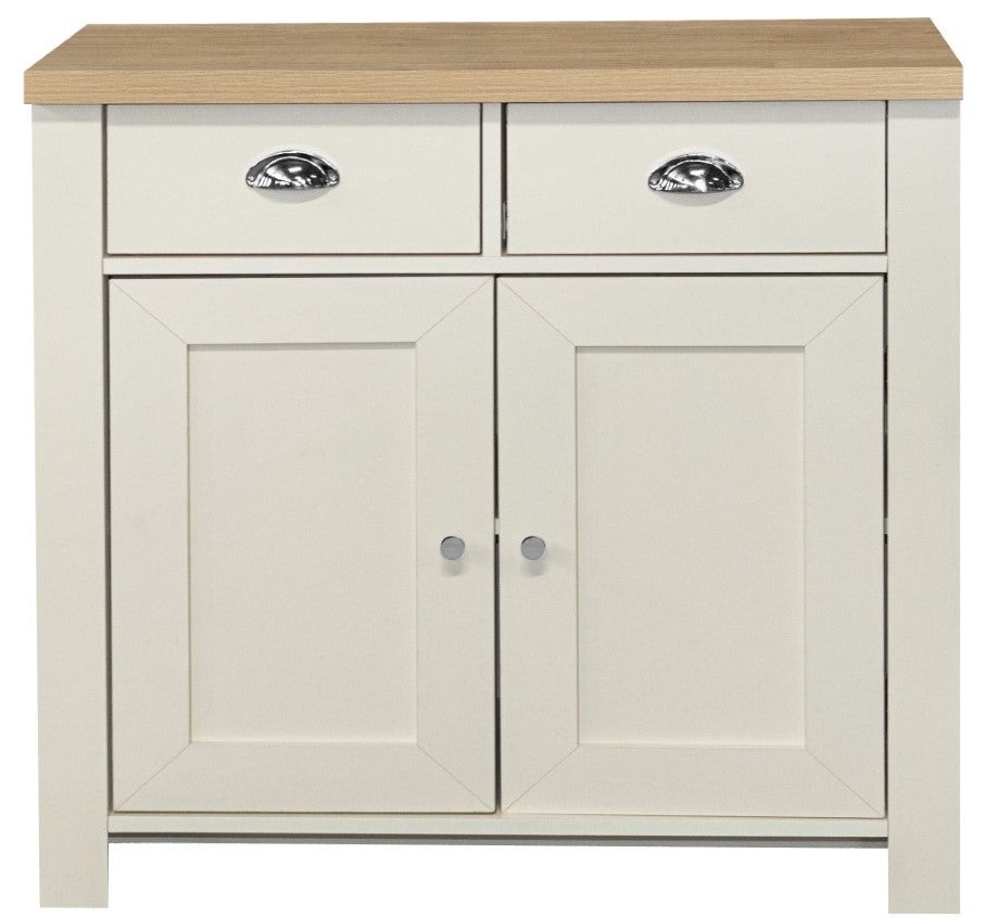 Birlea Highgate Cream And Oak 2 Door 2 Drawer Sideboard