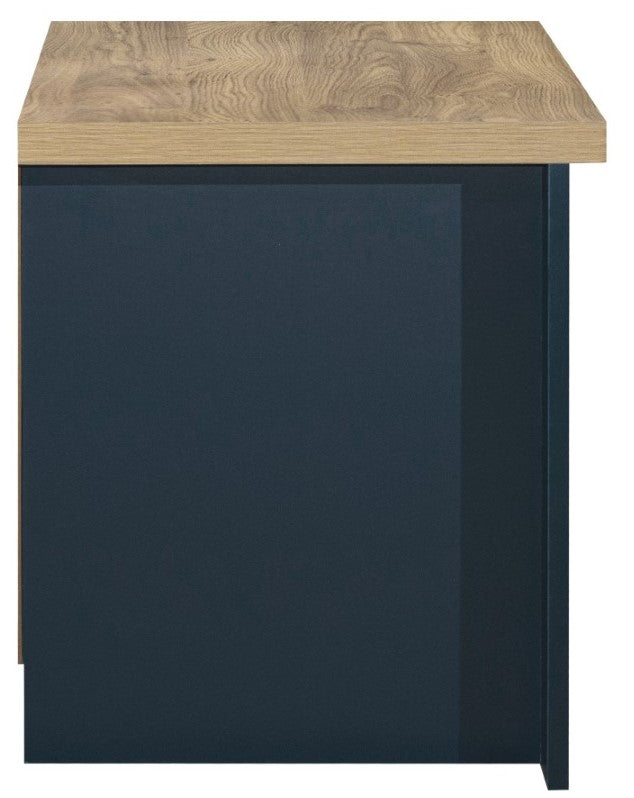 Birlea Highgate Blue And Oak 2 Drawer Bedside