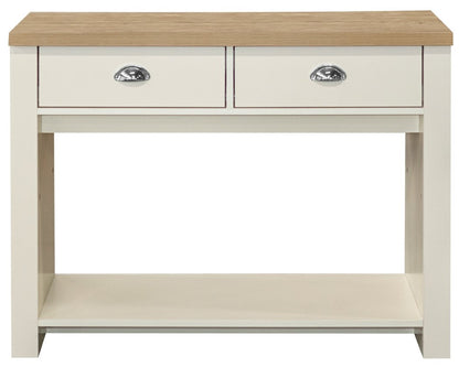 Birlea Highgate Cream And Oak 2 Drawer Console Table