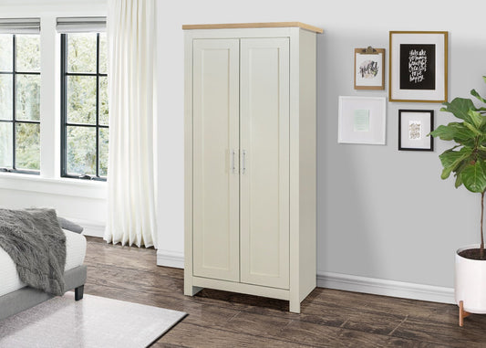 Birlea Highgate Cream And Oak 2 Door Wardrobe