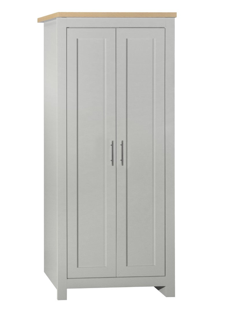 Birlea Highgate Grey And Oak 2 Door Wardrobe