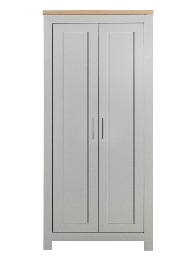 Birlea Highgate Grey And Oak 2 Door Wardrobe