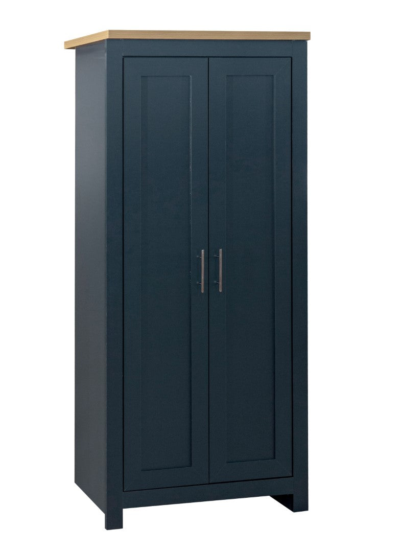 Birlea Highgate Blue And Oak 2 Door Wardrobe