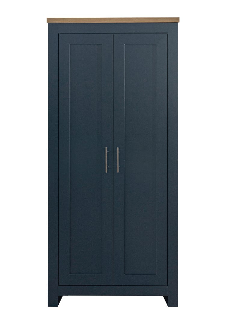 Birlea Highgate Blue And Oak 2 Door Wardrobe