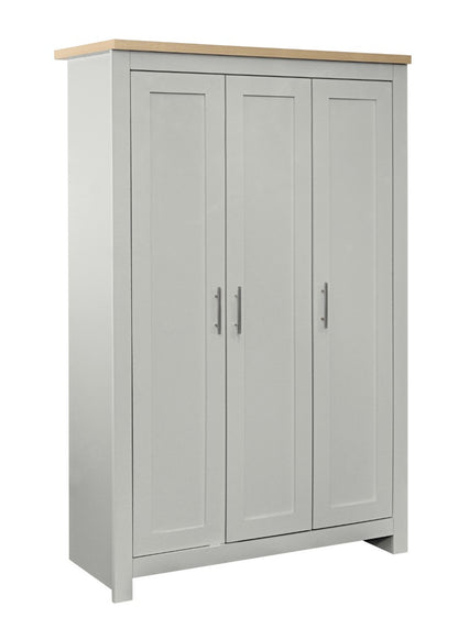 Birlea Highgate Grey And Oak 3 Door Wardrobe