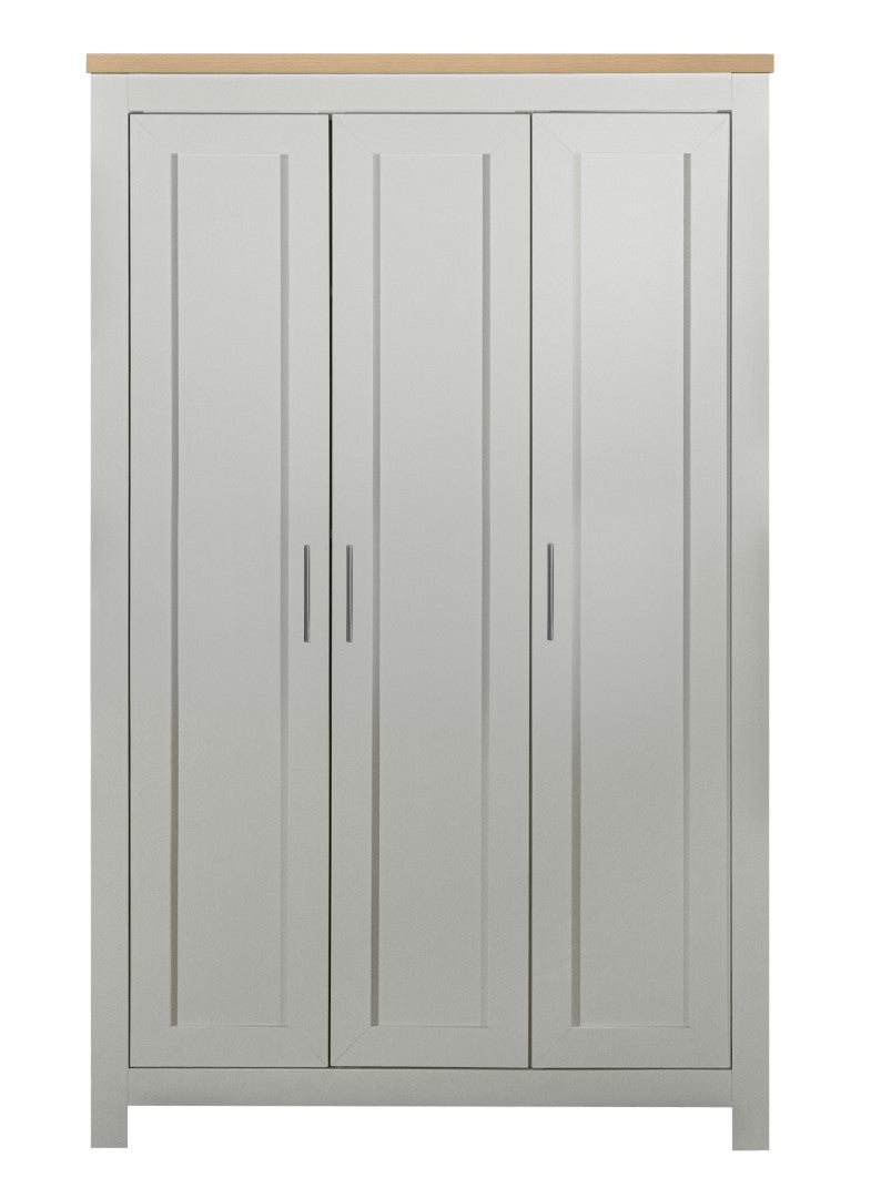 Birlea Highgate Grey And Oak 3 Door Wardrobe