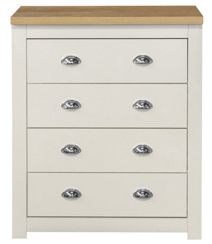 Birlea Highgate Cream And Oak 4 Drawer Chest