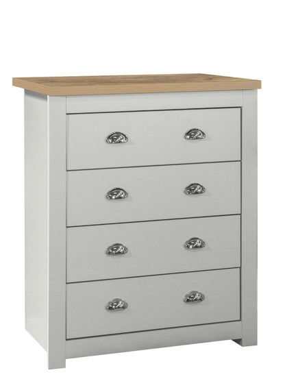 Birlea Highgate Grey And Oak 4 Drawer Chest